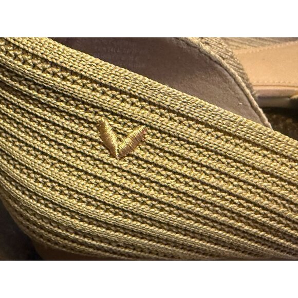 Vivaia Pointed-Toe Beige Knit Ballet Flats Comfortable Slip-On Lightweight Breat - Picture 8 of 10